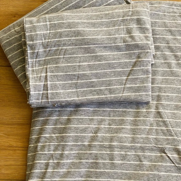Other - Gray Striped Jersey Twin Bedding Set